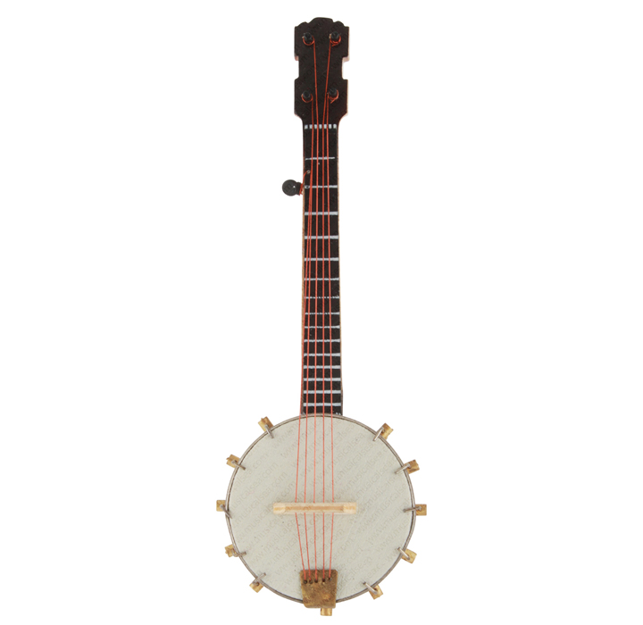 Miniature White Banjo
